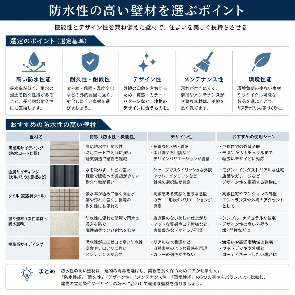 選ぶ際のポイントとおすすめの資材