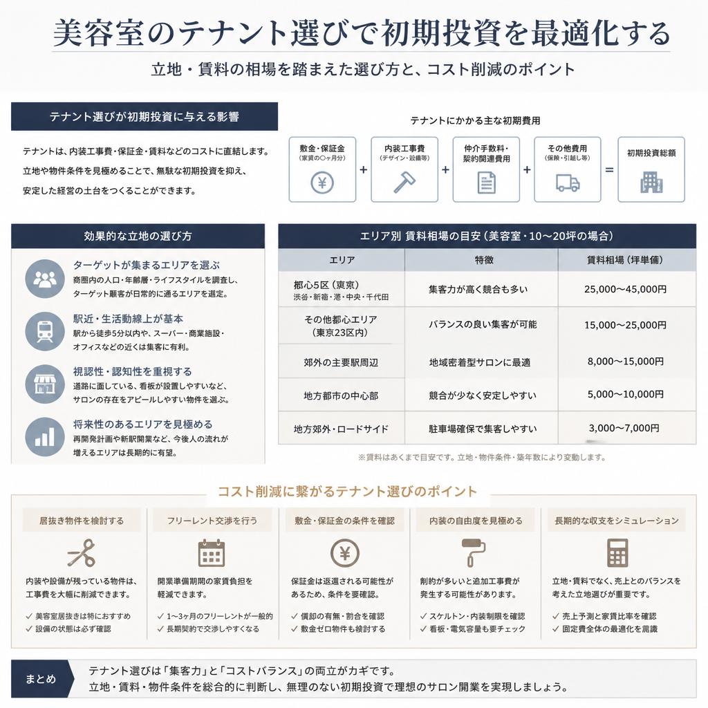 2. 抑えられるコスト！テナント選びのポイント