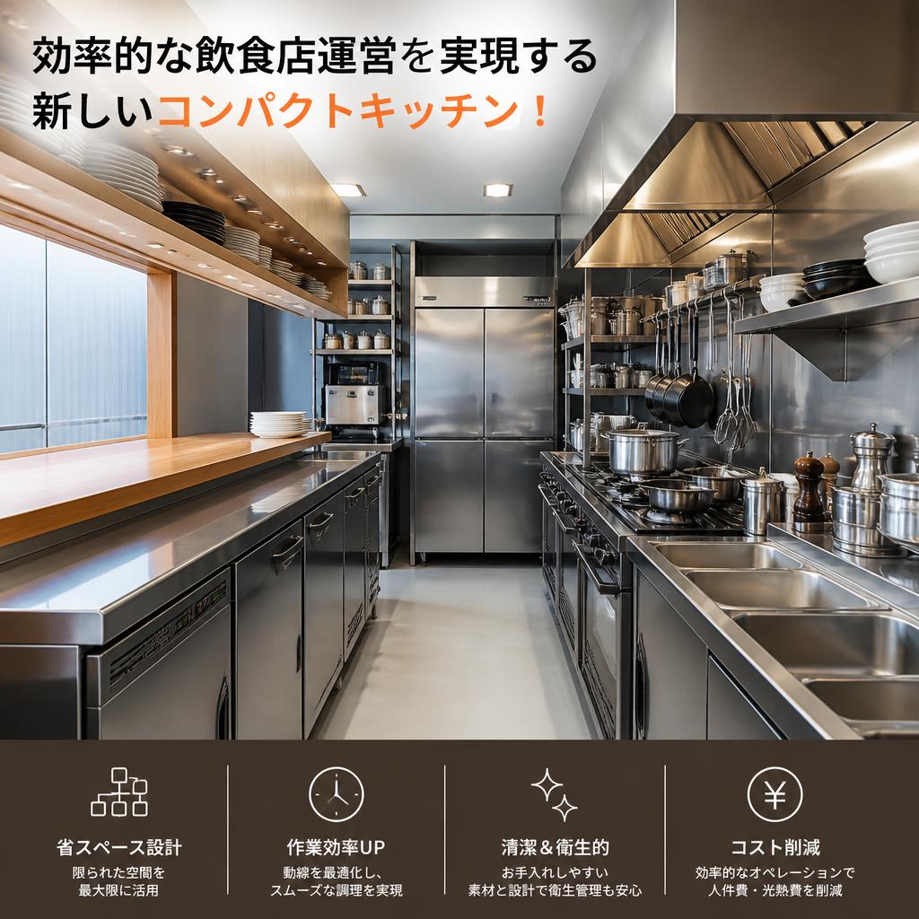 効率的な飲食店運営を実現する新しいコンパクトキッチン！