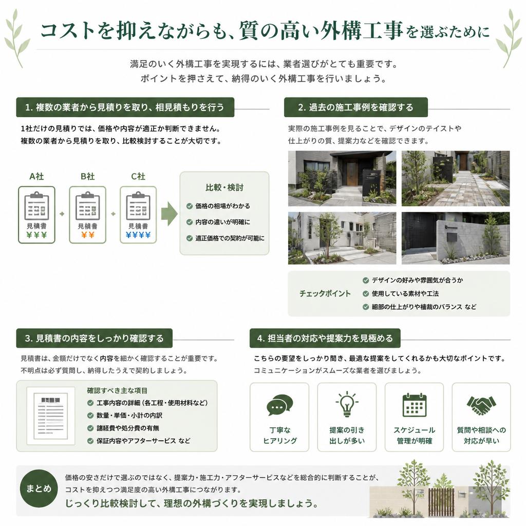 安い外構工事の見つけ方