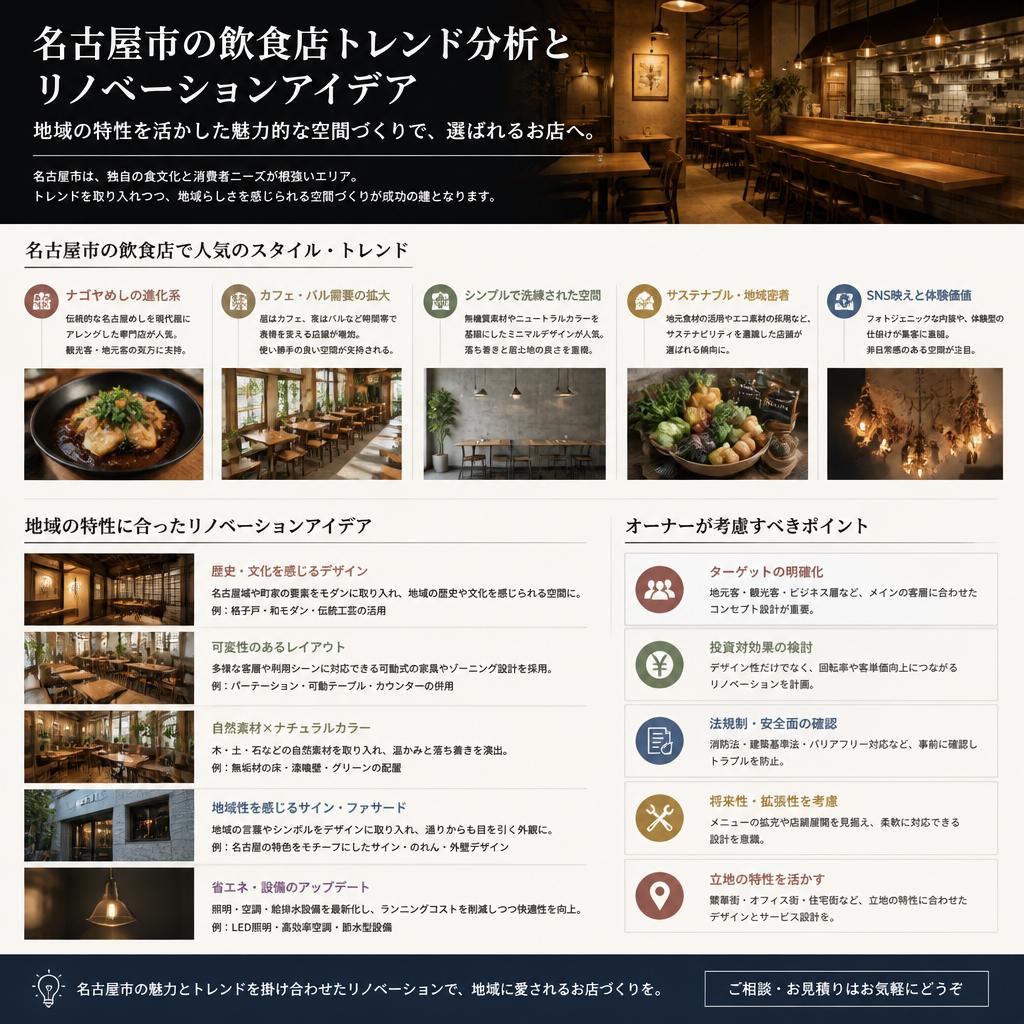名古屋市の飲食店特有のトレンド