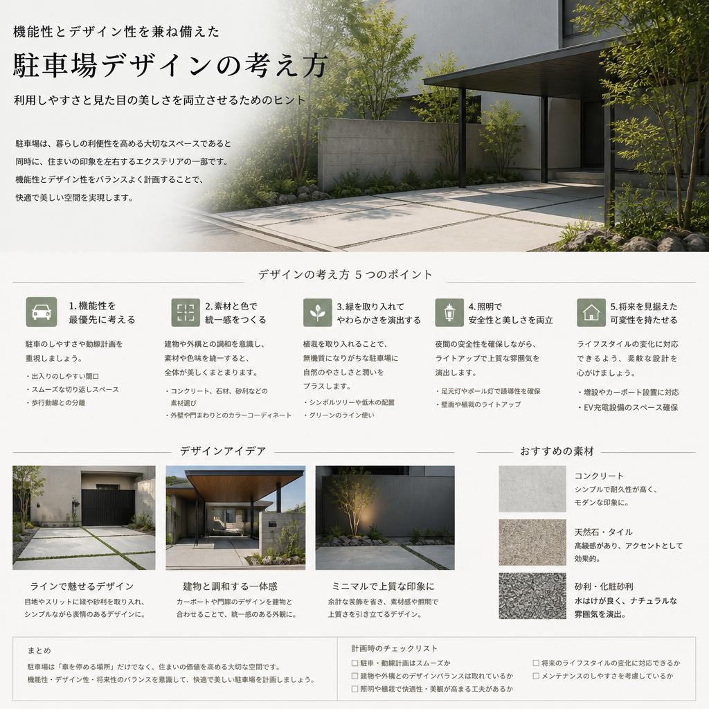 駐車場デザインのポイント