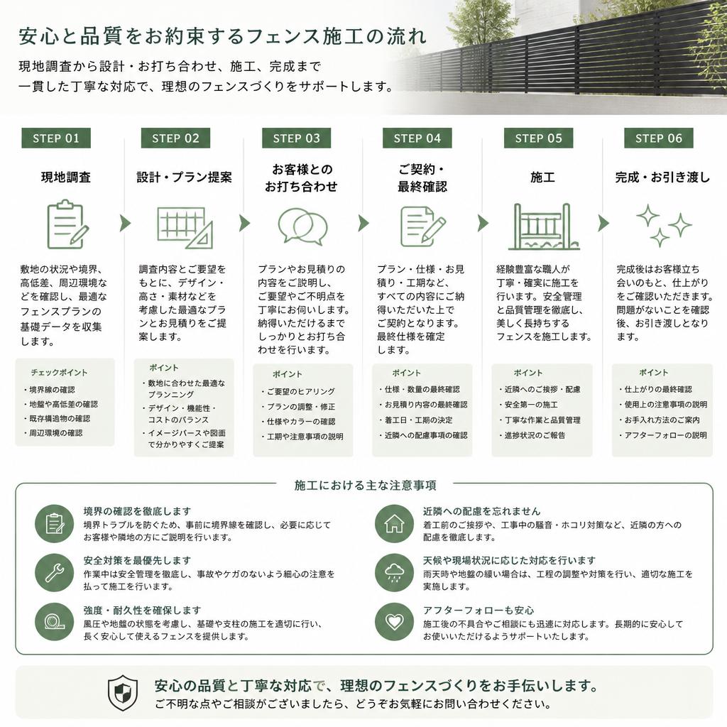 施工の流れとポイント