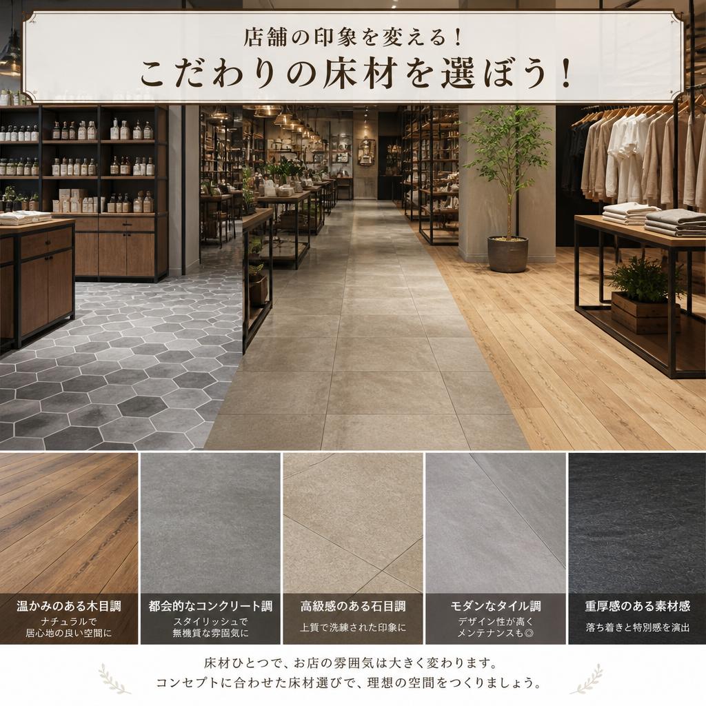 店舗の印象を変える！こだわりの床材を選ぼう！