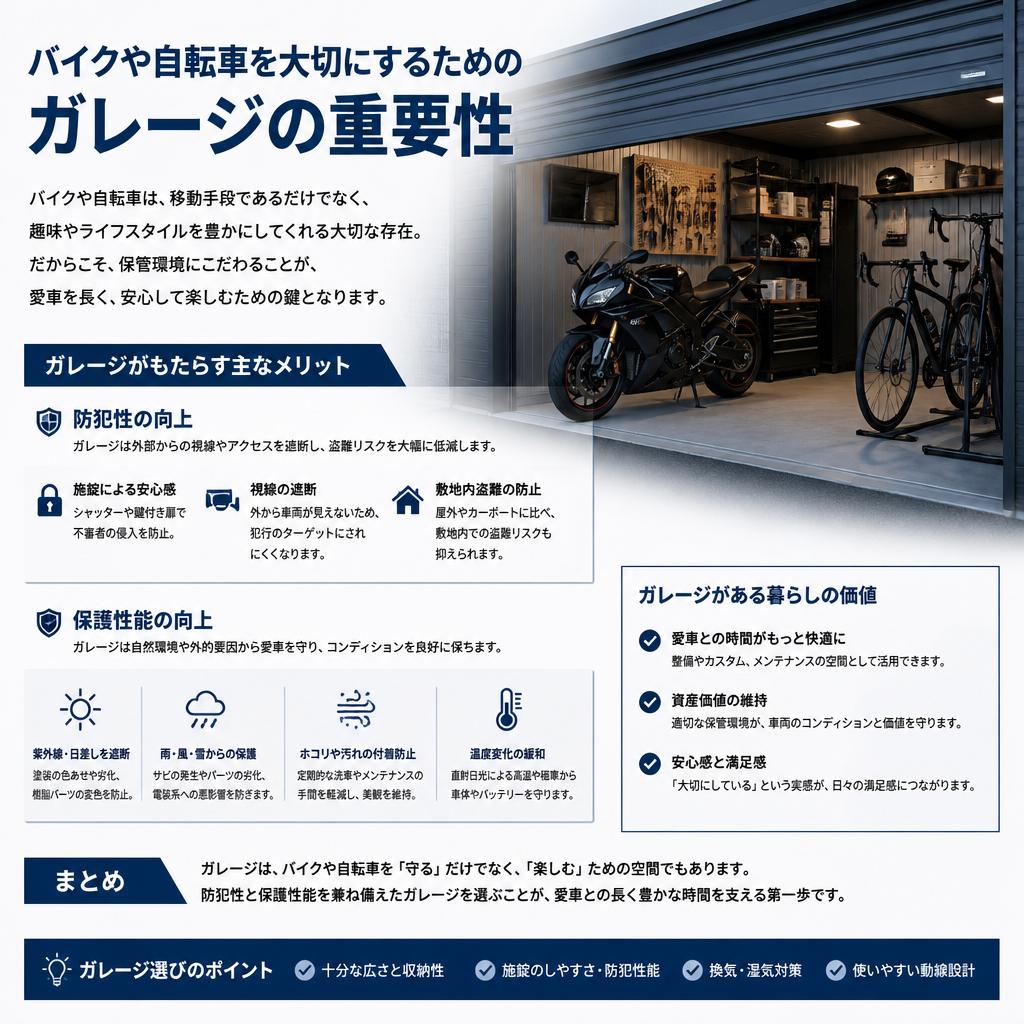 2. バイクガレージの必要性とその利点