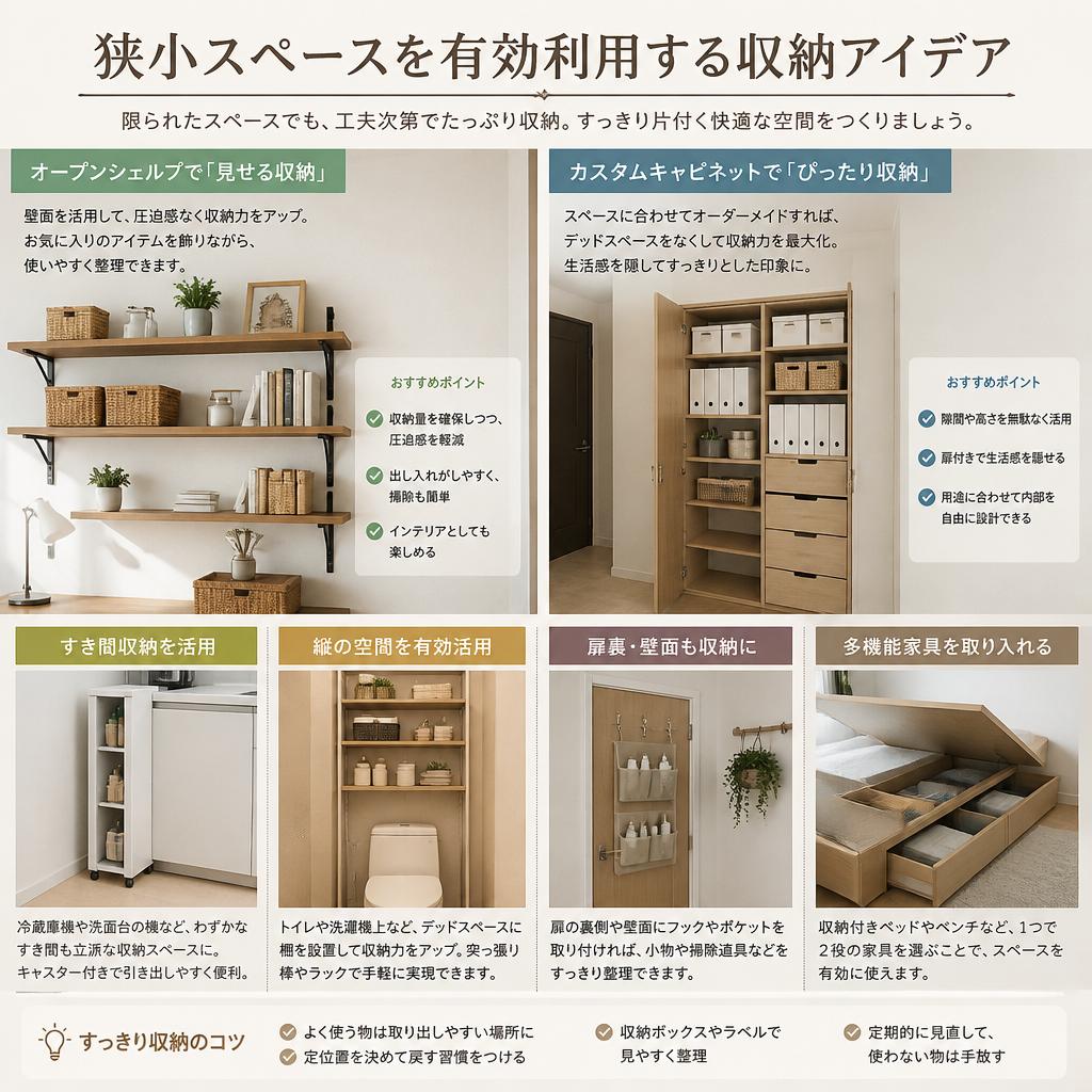 2. スペースを最大限活用する収納アイデア