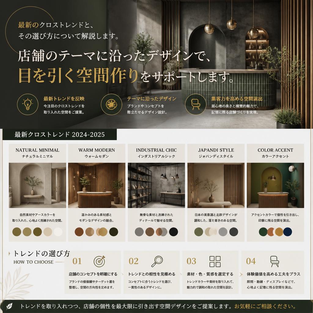 クロスの選び方とトレンド