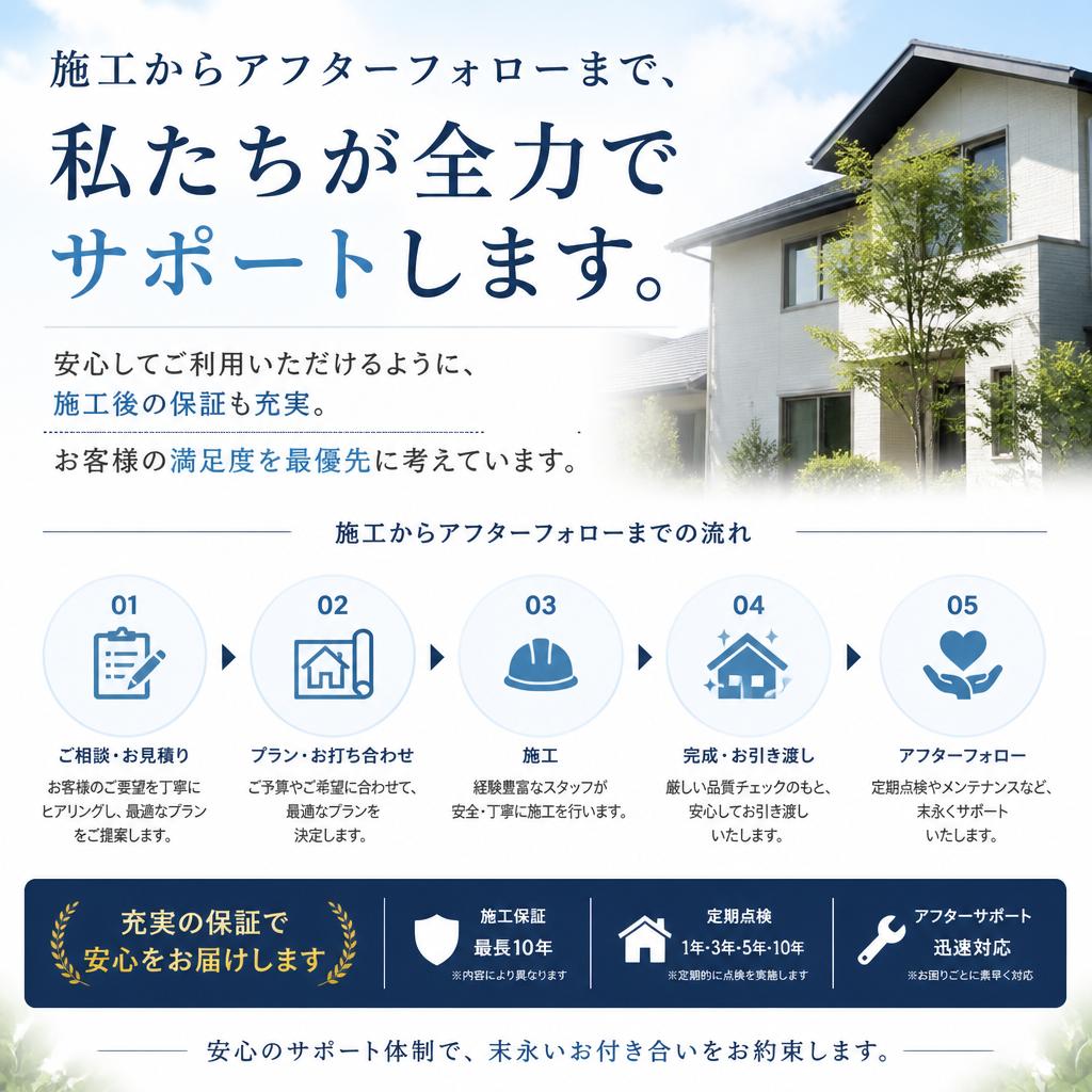 安心のサポート体制