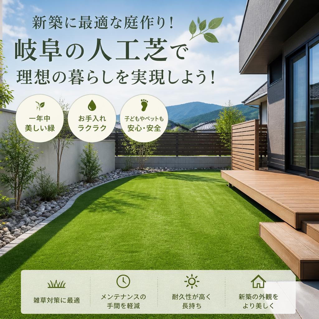 新築に最適な庭作り！岐阜の人工芝で理想の暮らしを実現しよう！