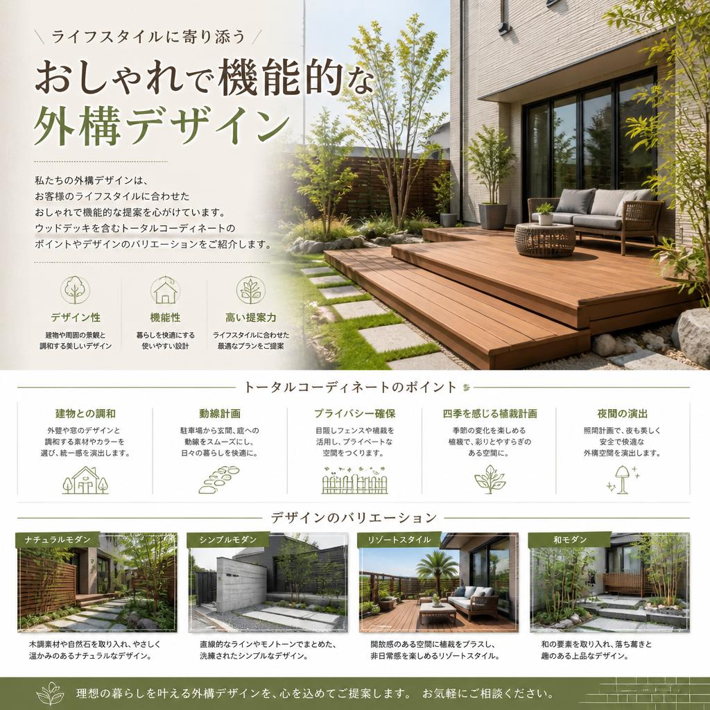 おしゃれで機能的な外構デザインの提案