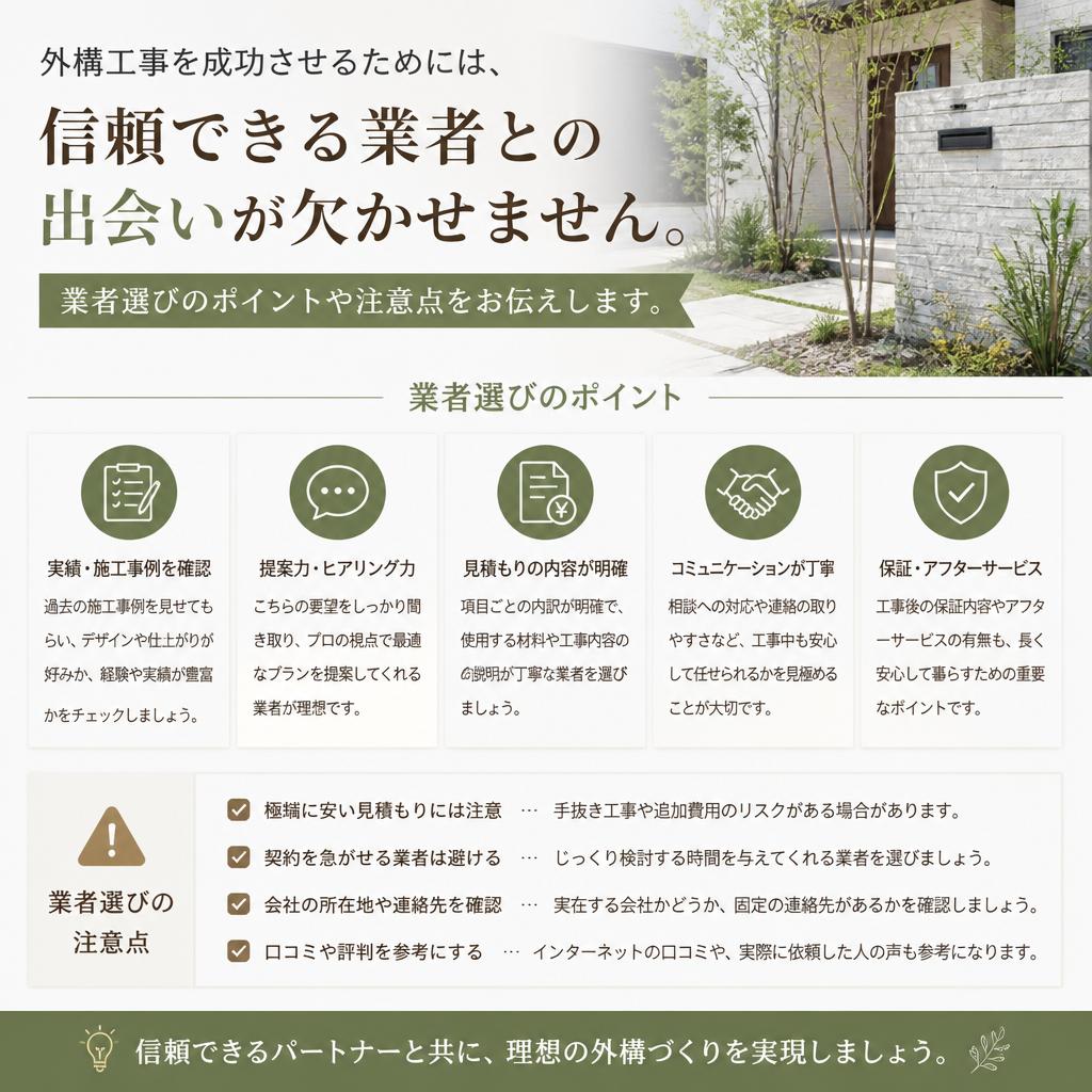 信頼できる施工業者の選び方