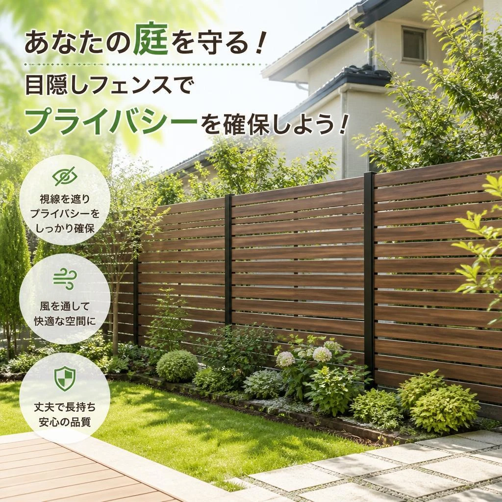 あなたの庭を守る！目隠しフェンスでプライバシーを確保しよう！