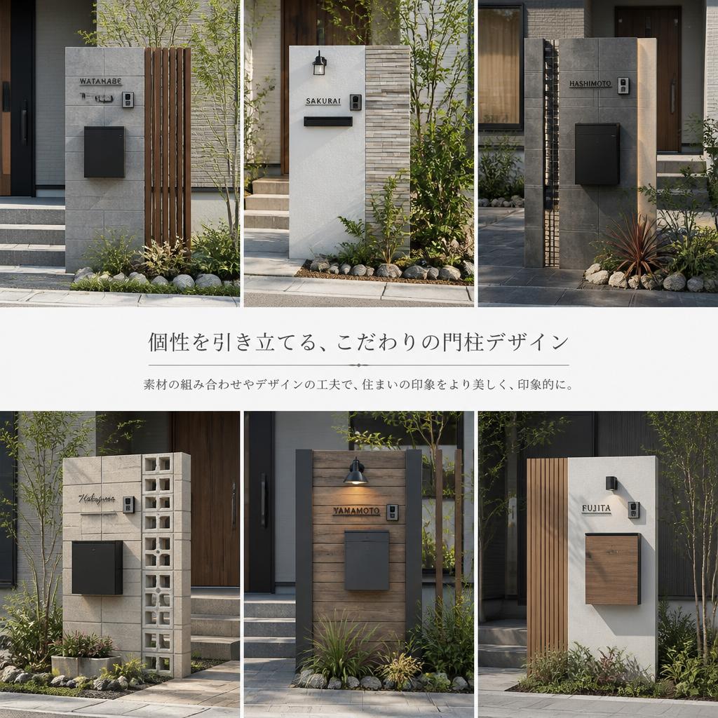 2. 多彩な門柱デザインのご提案