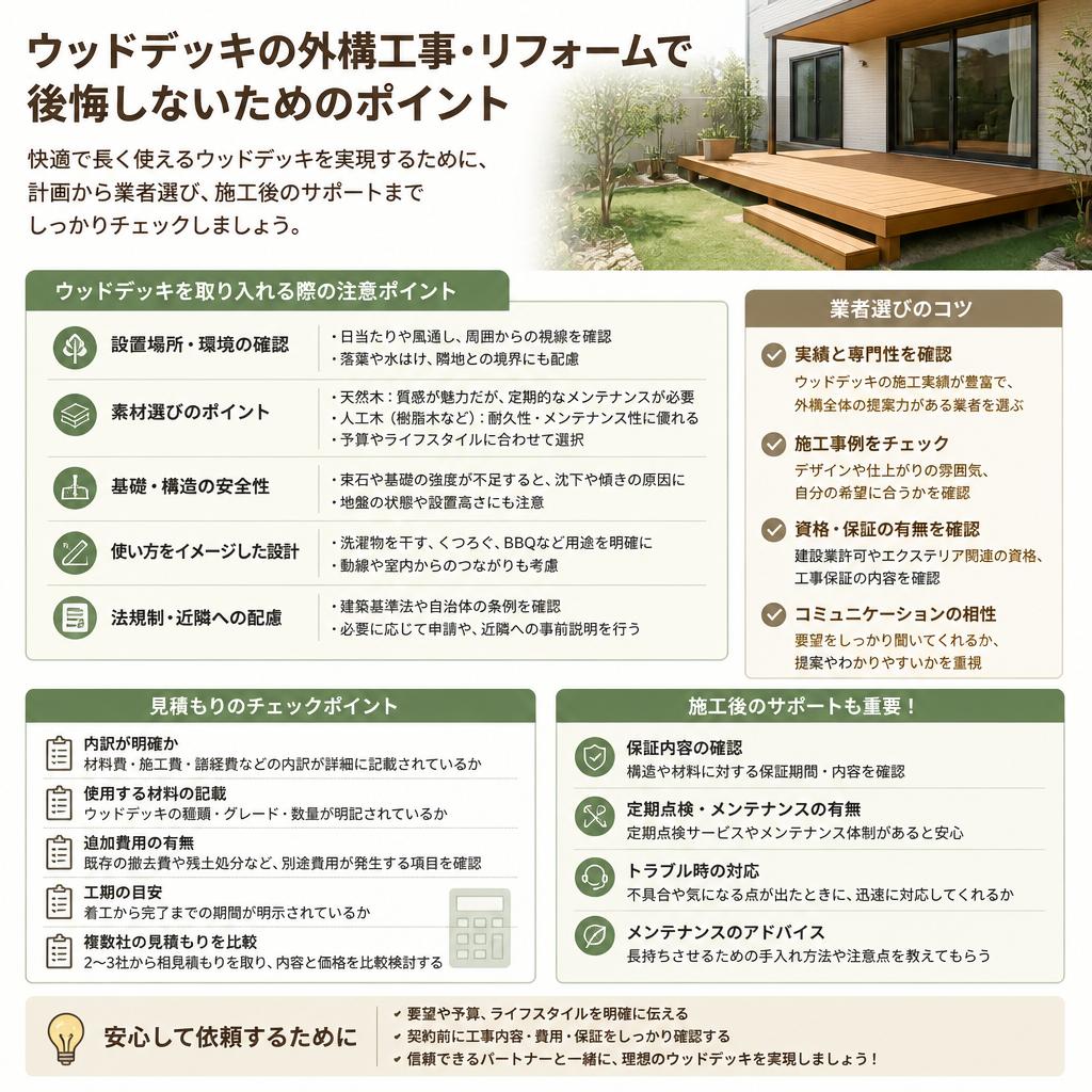 外構工事とリフォームのポイント
