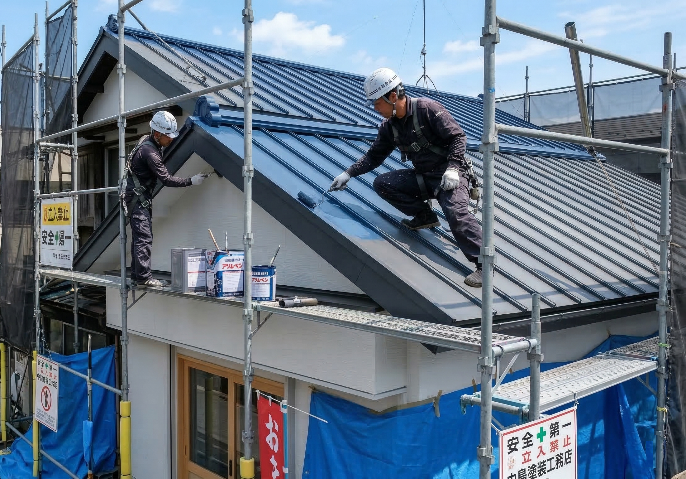 魅力的な外観を引き立てる屋根塗装