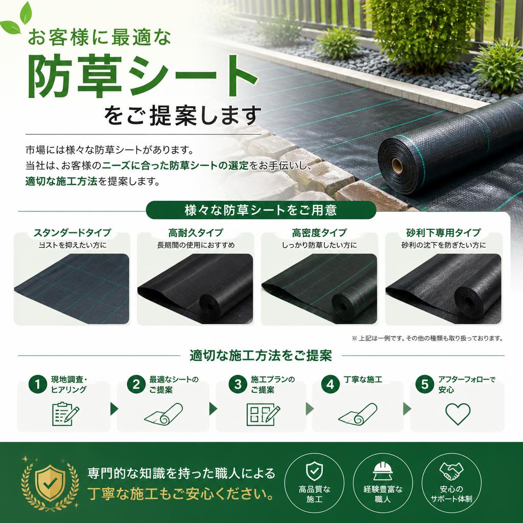 防草シートの選び方と施工方法