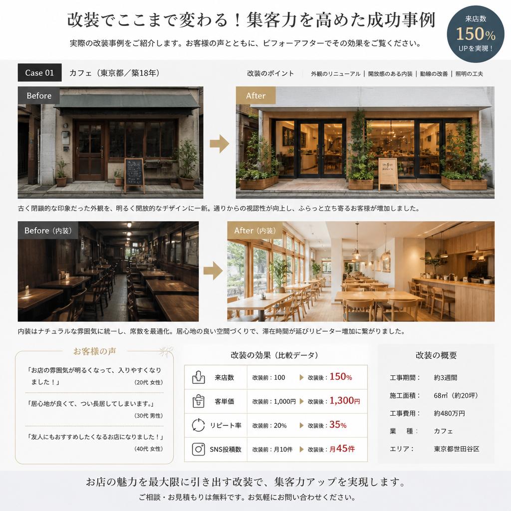 成功事例：北名古屋市・稲沢での店舗改装