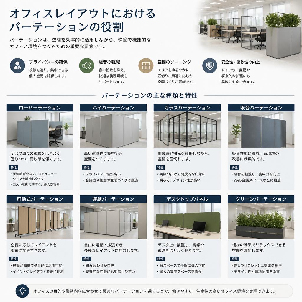 パーテーションの利点と種類