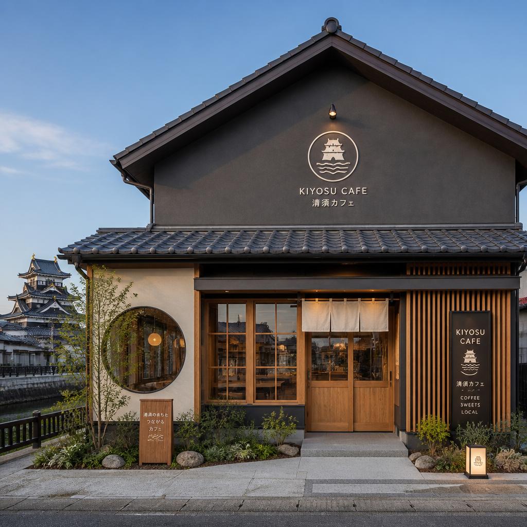 清須市にぴったりなカフェのエクステリアデザイン