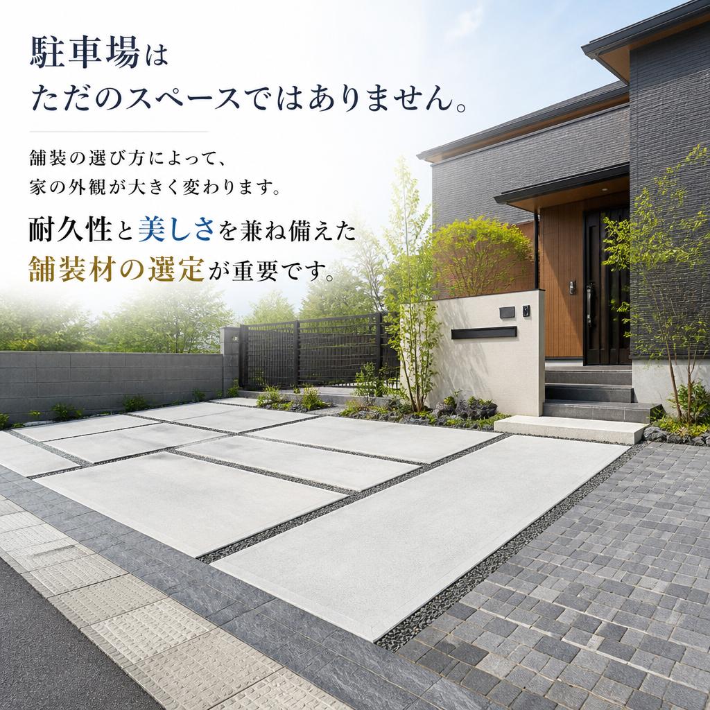 駐車場の舗装：実用性と美しさの両立