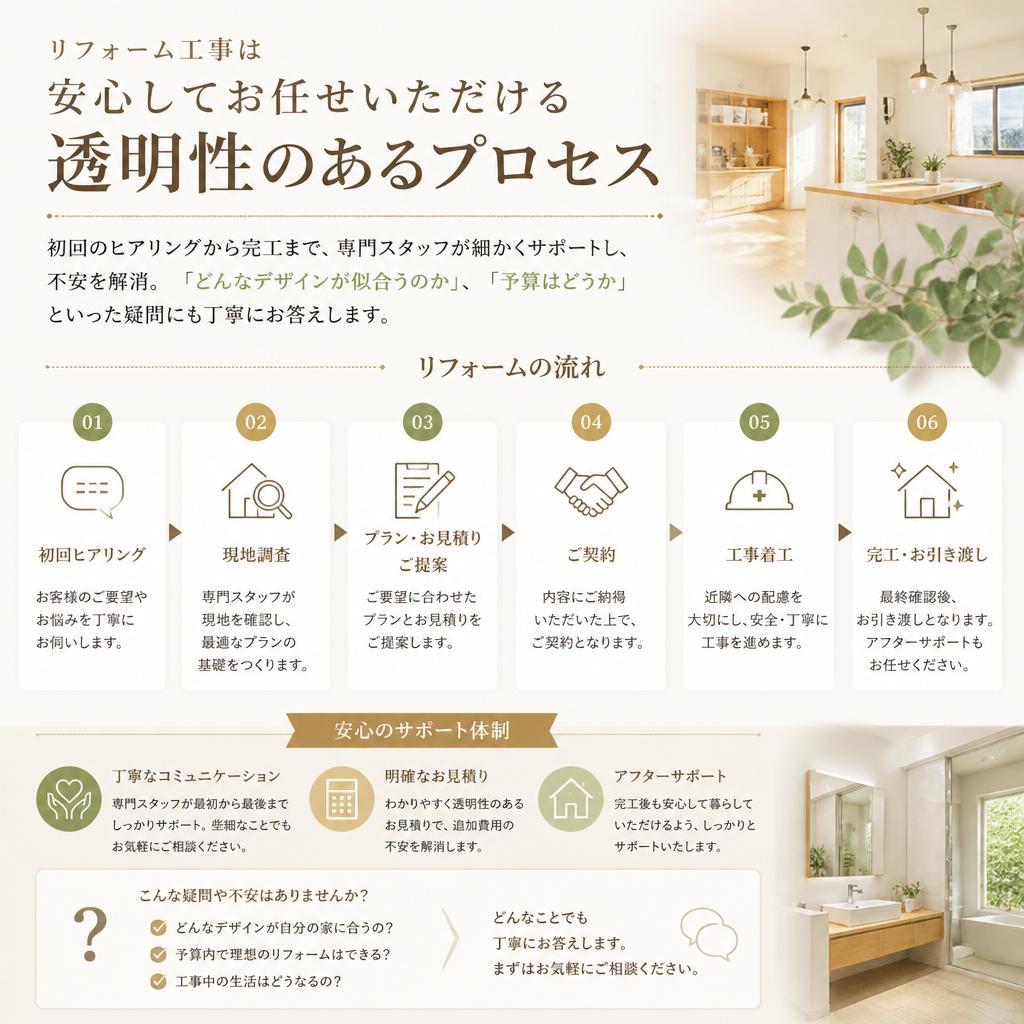 施工プロセスの透明性と安心感