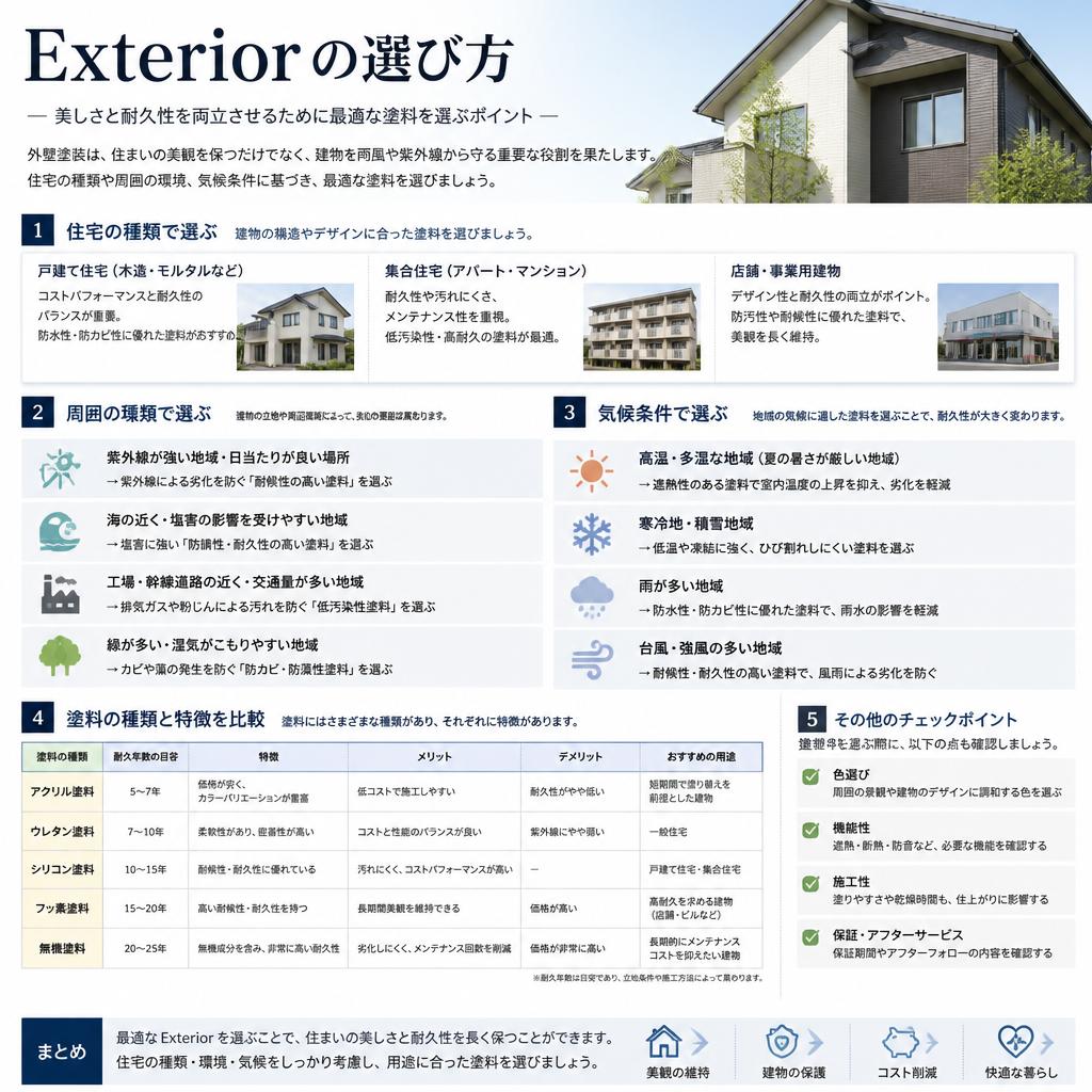 外壁塗装の選び方のポイント