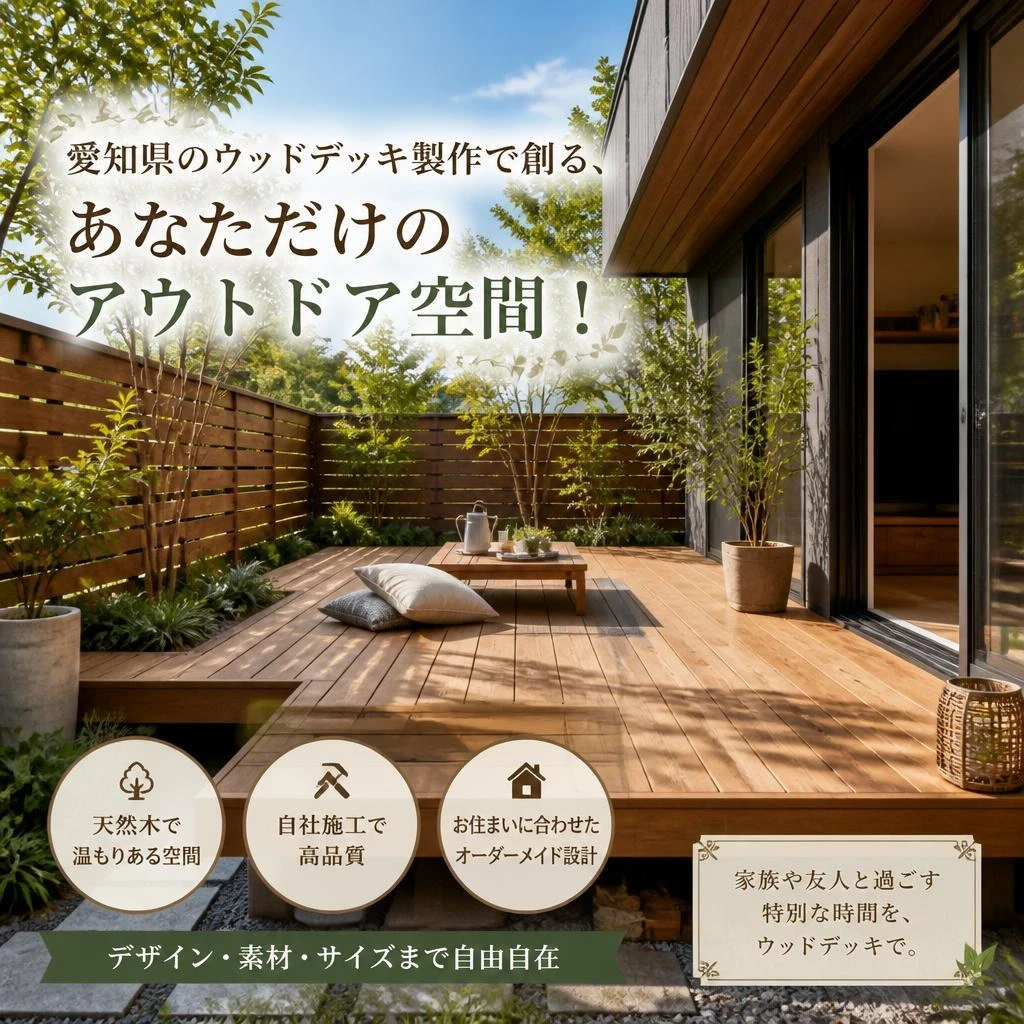 愛知県のウッドデッキ製作で創る、あなただけのアウトドア空間！