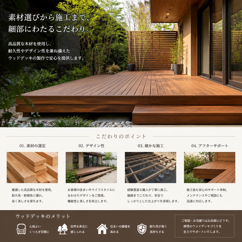こだわりの素材と施工