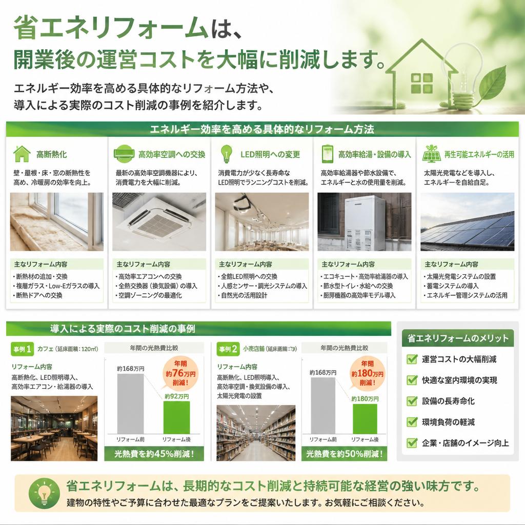 省エネリフォームで経費削減