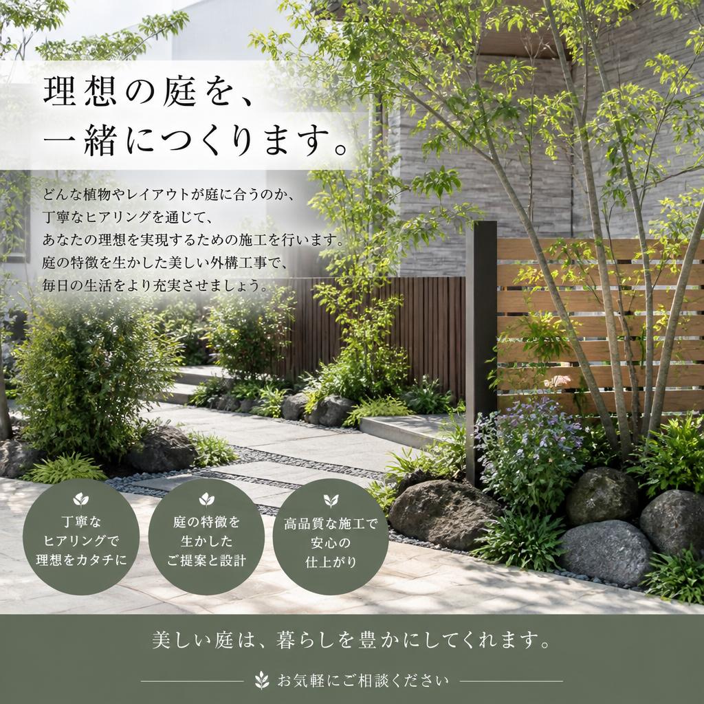 2. 庭の魅力を引き出す施工