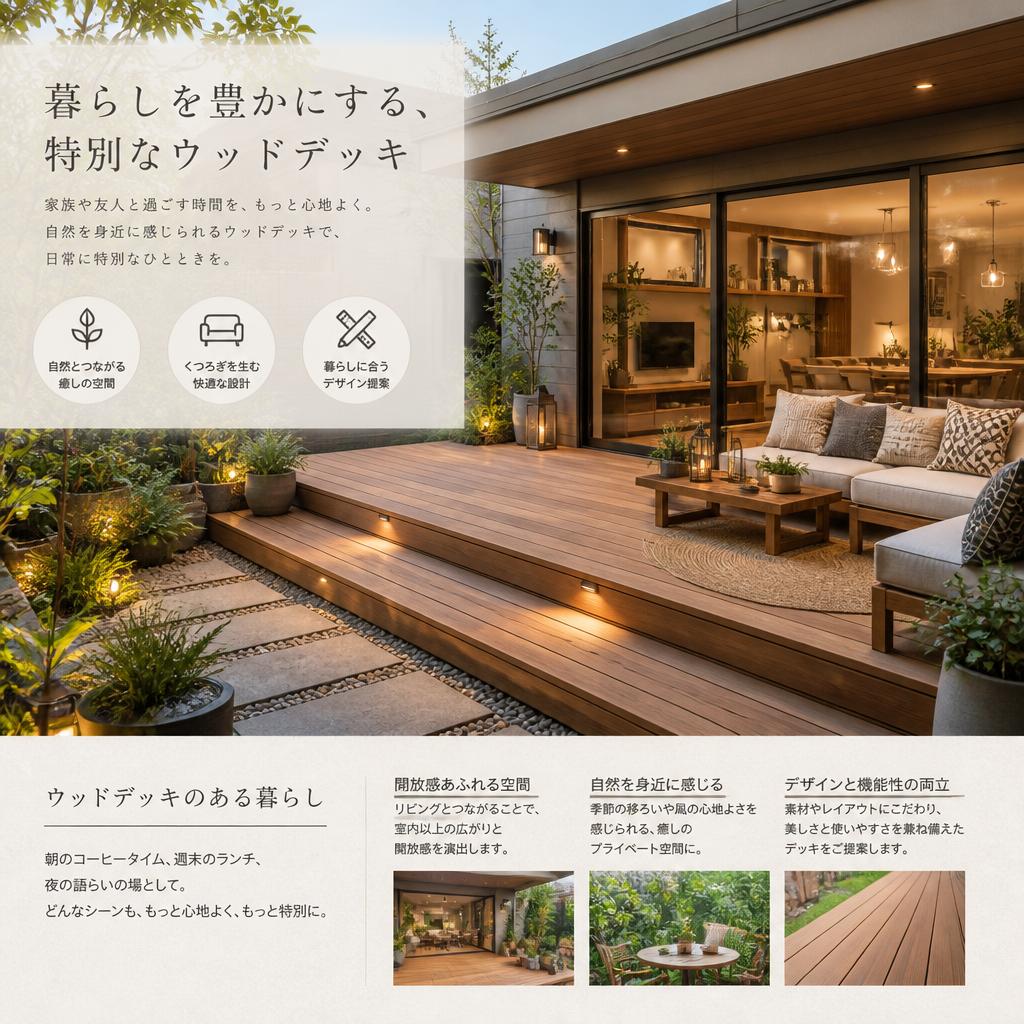 3. ウッドデッキで癒しのひとときを